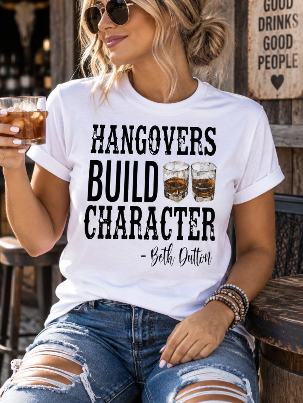 Hangovers Beth Dutton Western Graphic T Shirt Trendy Boutique Style Tee Womens